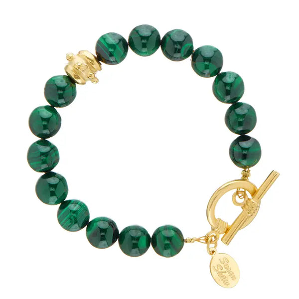 Susan Shaw Bentley Stone Bracelet - Malachite  2092MK