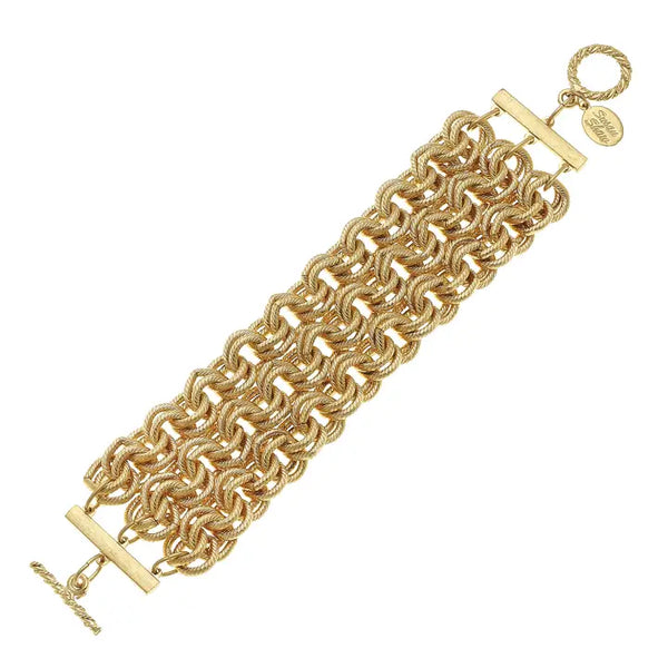 Susan Shaw Multi-Strand Gold Chain Bracelet 2720g