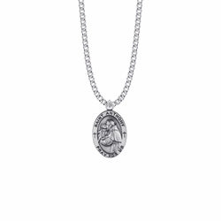 Singer Oval St. Anthony pewter pendant 24" SM 3922