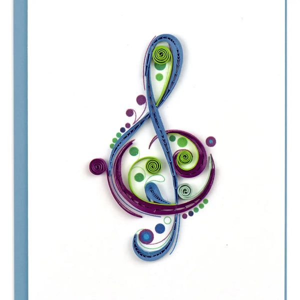 Quilling Card Treble Clef Gift Enclosure Mini Card, #559