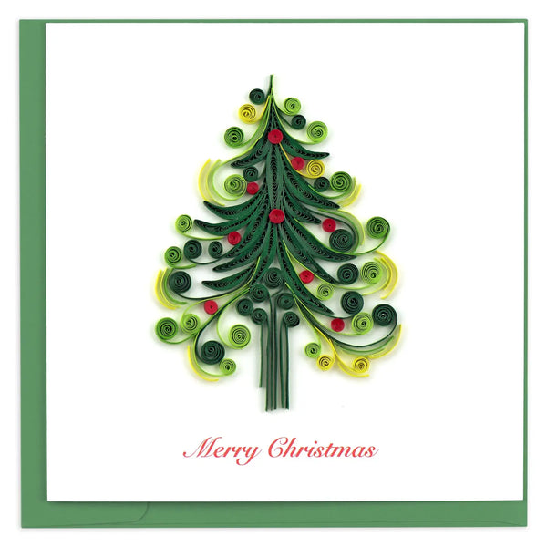 Quilling Card "Merry Christmas" Christmas tree large card, #602