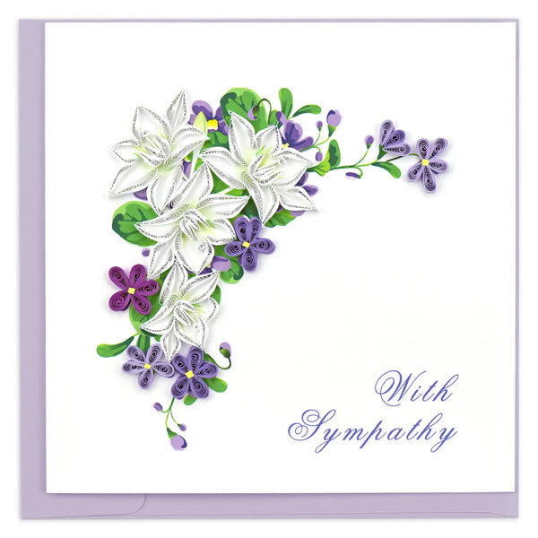 Quilling Card Large Flower Sympathy card, #700