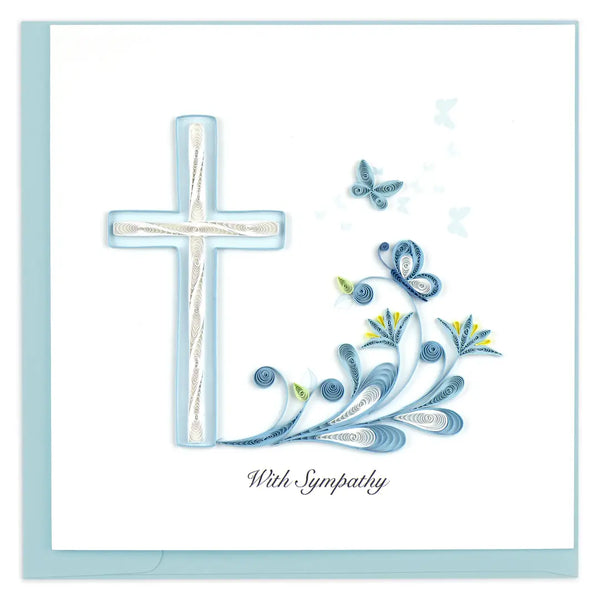 Quilling Card Sympathy Cross large notecard, #726