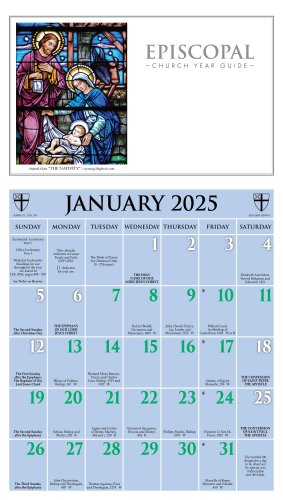 2025 Episcopal Wall Calendar: Church Year Guide