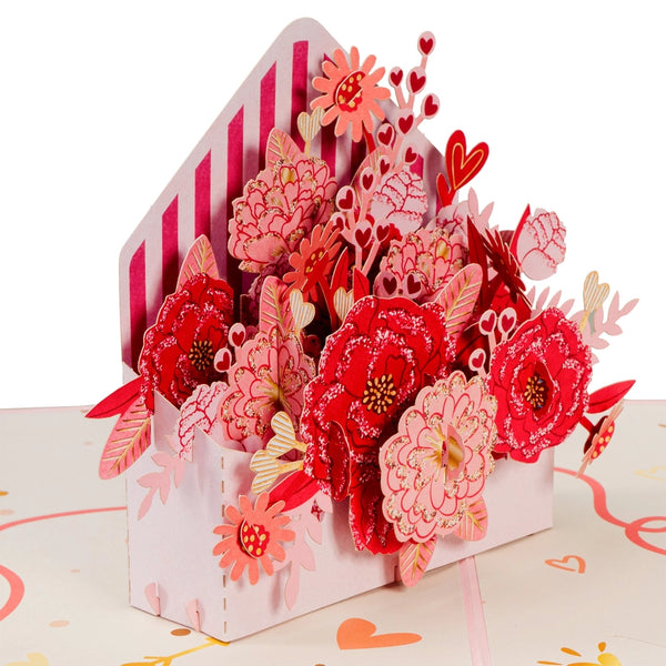 Paper Love Floral Letter Pop-Up Card