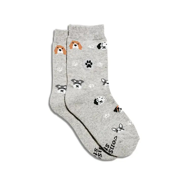Conscious Step Socks that save dogs (Hound Headshots) |KID SIZE 4-6 Y| PDOG008