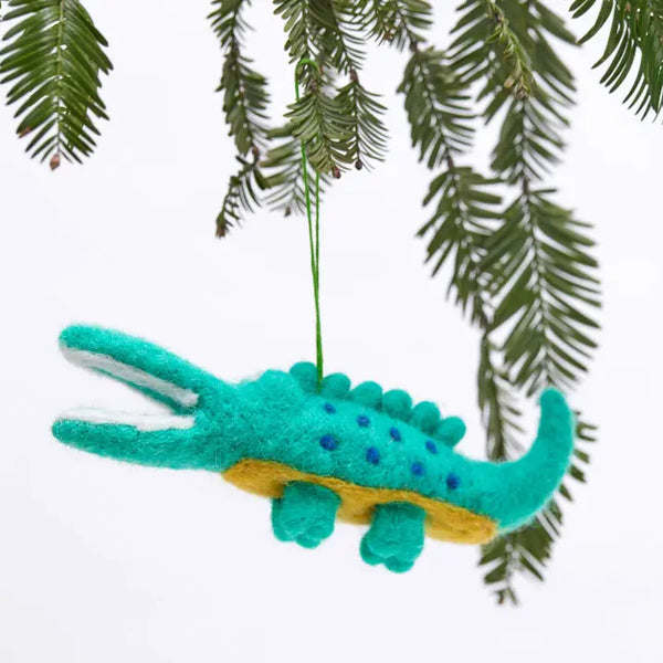 rockflowerpaper Alligator Felt Ornament, #212-9962