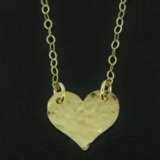 Sosie Designs Gold Tiny Hammered Heart Necklace, #6336