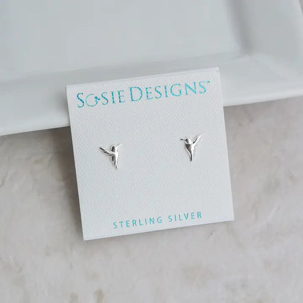 Sosie Designs Silver Hummingbird Stud Earrings, ST130