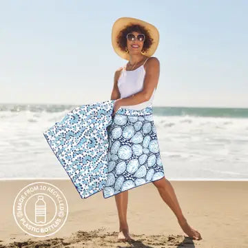 Rockflowerpaper-Coral Garden Reversible Beach Towel
