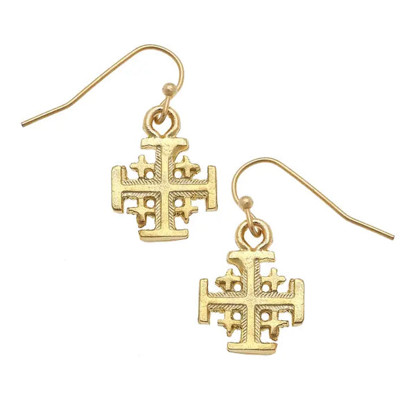 Susan Shaw Gold Multi Cross Wire Earrings 1756wr