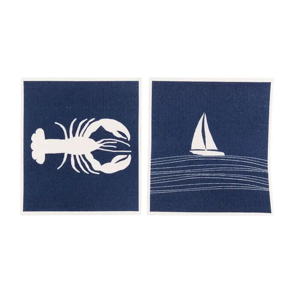 Rockflowerpaper SEASIDE blu Cloths, set of 2, #203-3001
