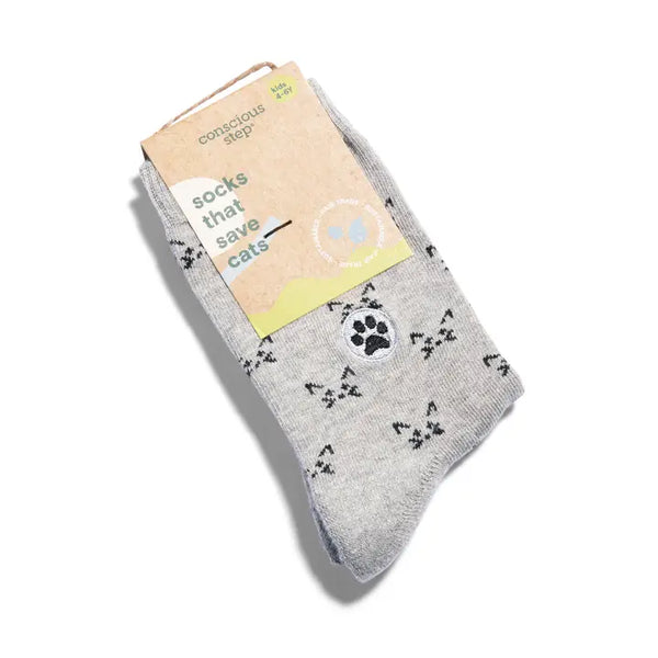 Conscious Step Kid socks that save cats | YOUTH | YCAT001