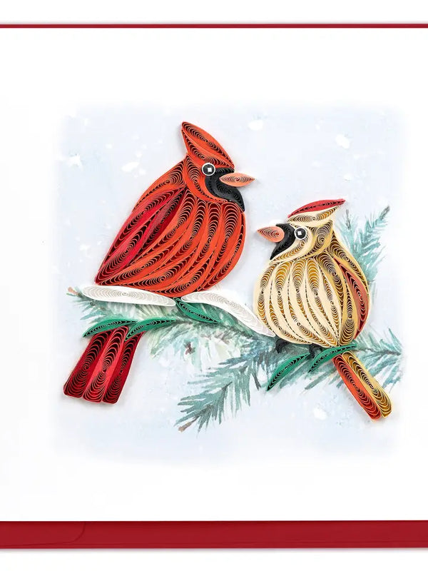 Quilling Card Cardinal Pair large card, #1460