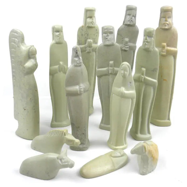 Global crafts Kenya Kisii Soapstone Nativity 12 Piece Set KST004