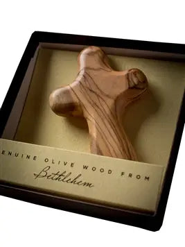 Earthwood Pocket Holding Cross with Gift Box -CC-27SP