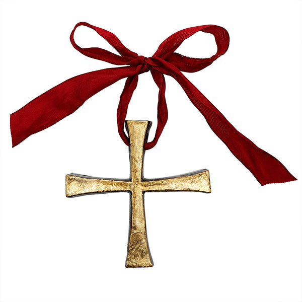 Barbara Biel Cross Ornament, GOLD