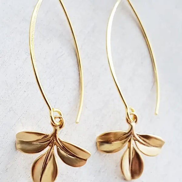 Sosie Designs Vermeil Marquis Petite Branch Earrings, #5470