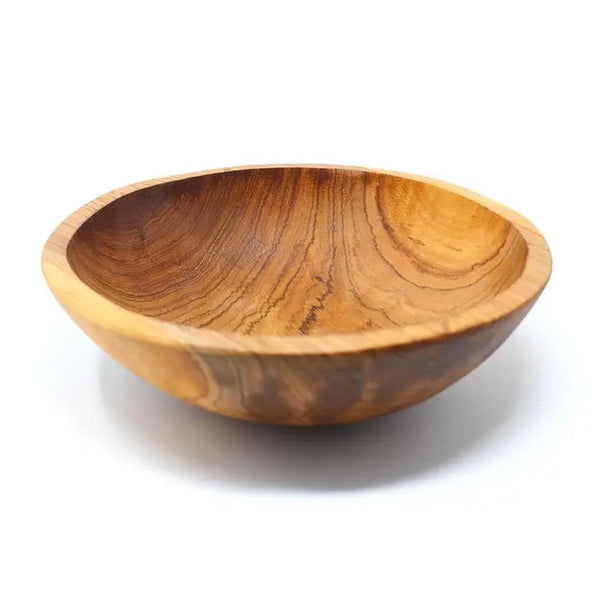 Global Crafts 10" Rustic Olive Wood Bowl KWFR10