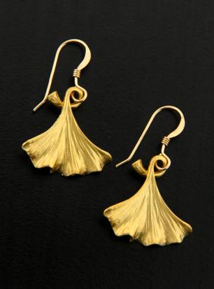 Sosie Designs Golden Ginkgo Earrings, #5111