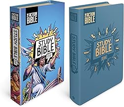 The Action Bible Study Bible Esv, Leathersoft, Blue, Full Color