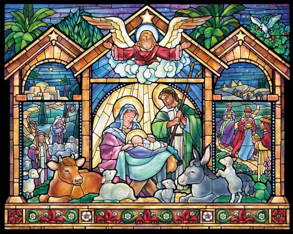 VC Stained Glass Nativity Jigsaw Puzzle, 1000 pieces, VC135