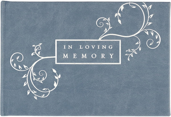 Guest Book in Loving Memory Blue