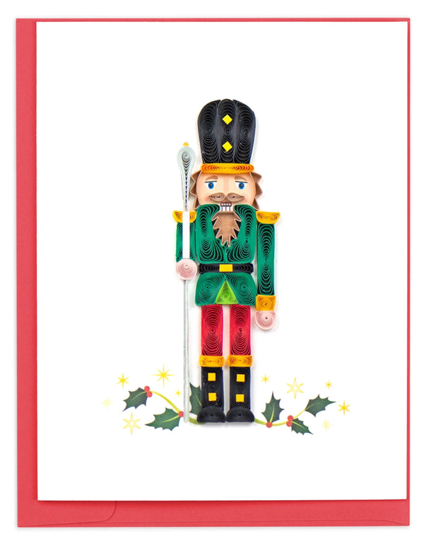 Quilling Card Dark Green Nutcracker small card, #0023C