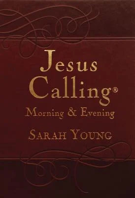 Jesus Calling Morning and Evening, Brown Leathersoft Hardcover, with Scripture References: Yearlong Guide to Inner Peace and Spiritual Growth