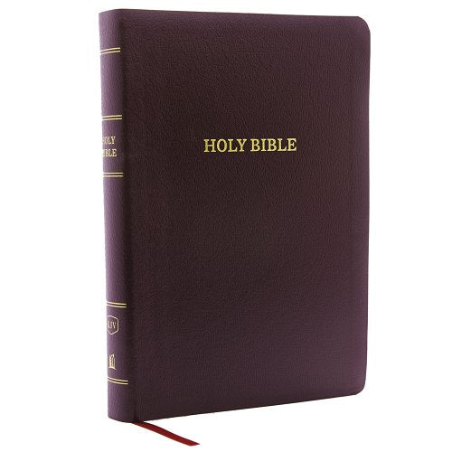 KJV, Reference Bible, Giant Print, Bonded Leather, Burgundy, Red Letter Edition