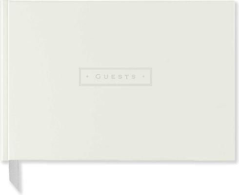 Guest Book White Leather