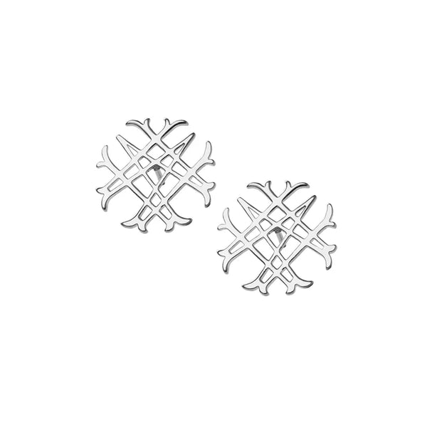 Natalie Wood Designs: Logo Stud Earrings Silver