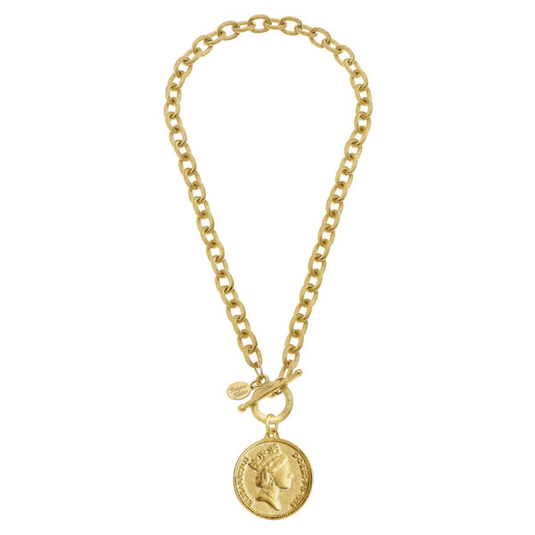 Susan Queen Elizabeth II Coin Necklace