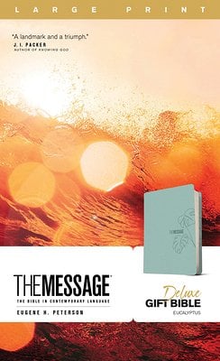 Message Deluxe Gift Bible Eucalyptus, imitation leather, Large Print