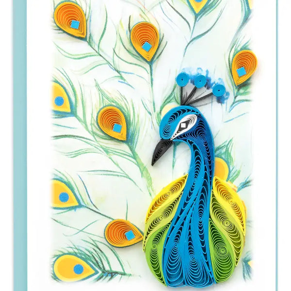 Quilling Card Peacock Gift Enclosure Mini Card, #593