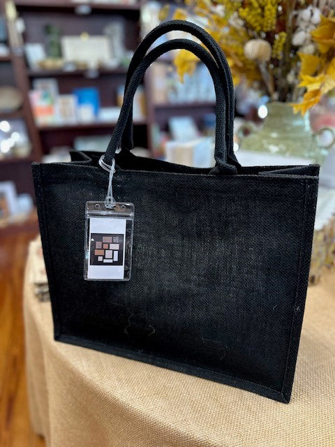 Art @ Noon-Black tote bag and luggage tag