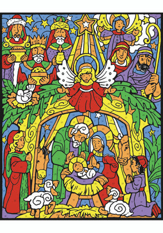 Vermont Christmas Colorful Nativity Color Your Own Advent calendar, BB250