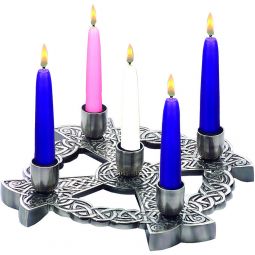 Terra Sancta Guild Pewter Finish Celtic Knot Advent Wreath- CH-413