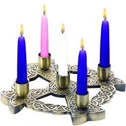 Terra Sancta Guild Bronze Celtic Knot Advent Wreath-CH-414