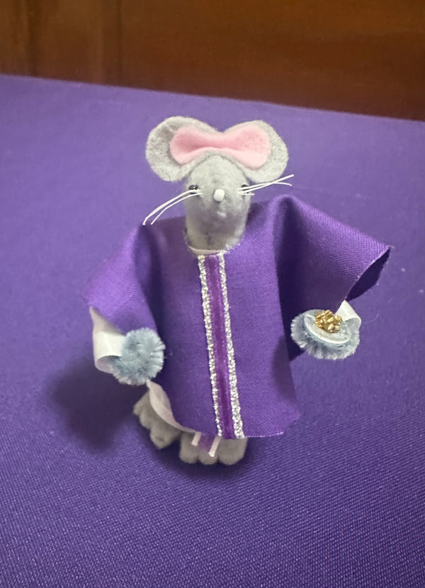 Church Mouse: Priest in purple: AVAILABLE FOR IN-STORE PICKUP ONLY