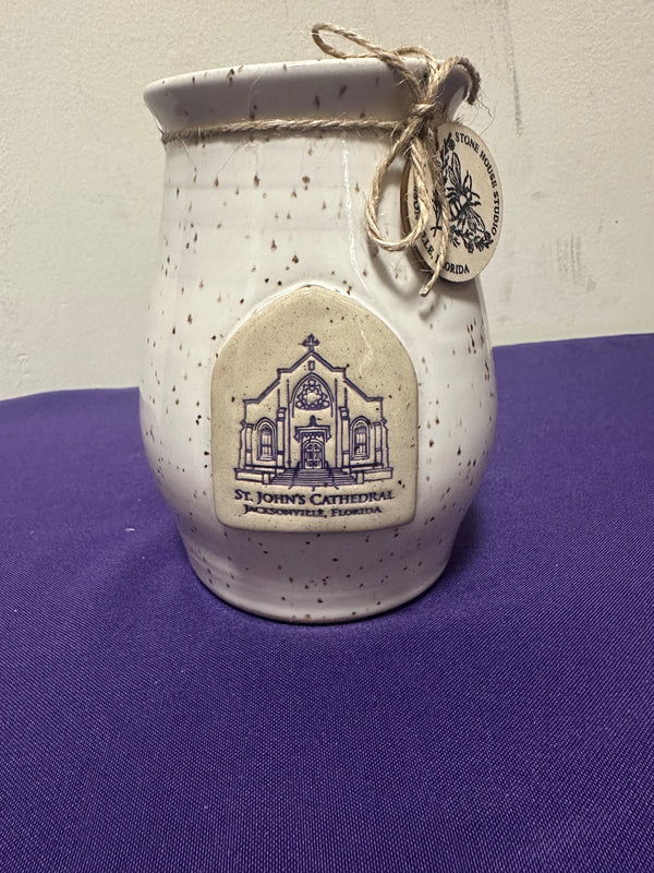 St. John's Cathedral Custom Vases from Stone House Studio: SJC, Love at the Core, Cross