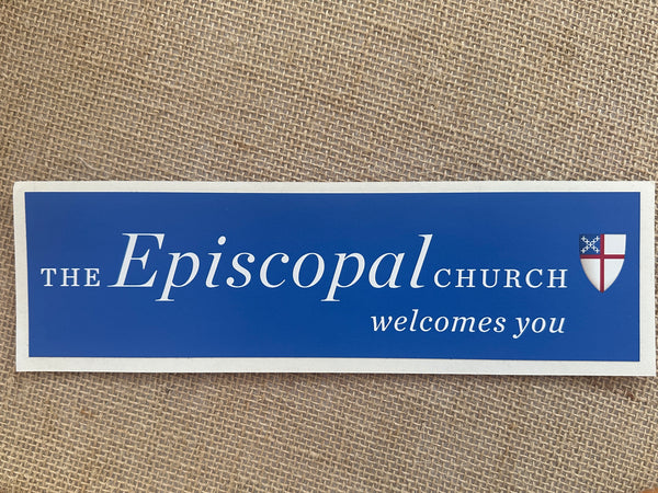 Episcopal Church Welcomes You  Bumper Sticker Blue