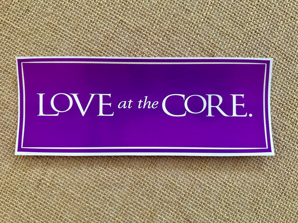 Love at the Core bumper sticker