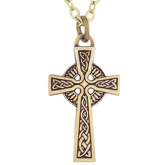 Terra Sancta Guild Celtic Cross Pendant, Antiqued Bronze, 1 5/8"