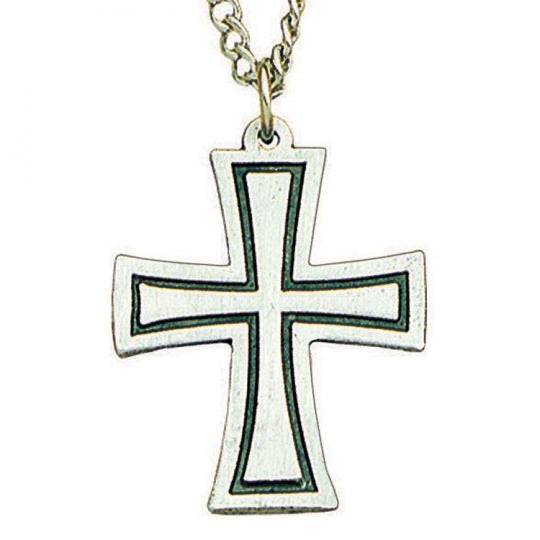 Terra Sancta Guild Flared Cross, 1", pewter