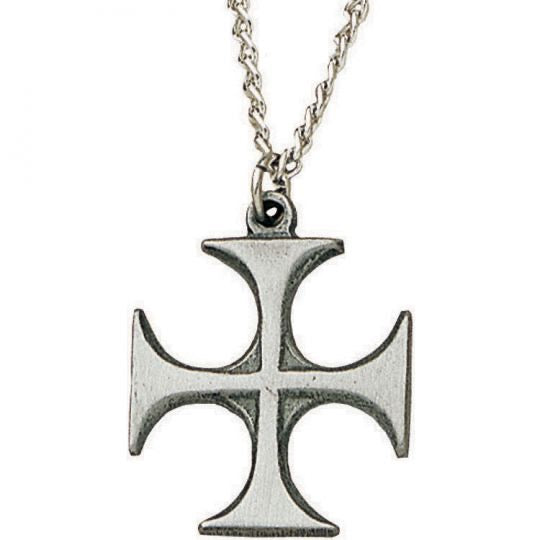 Terra Sancta Guild Maltese Cross, pewter, 1"