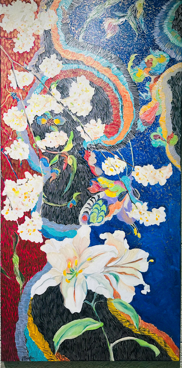 5. John Bunker Rest exhibition: "Kimono Fragment and Flowers X"