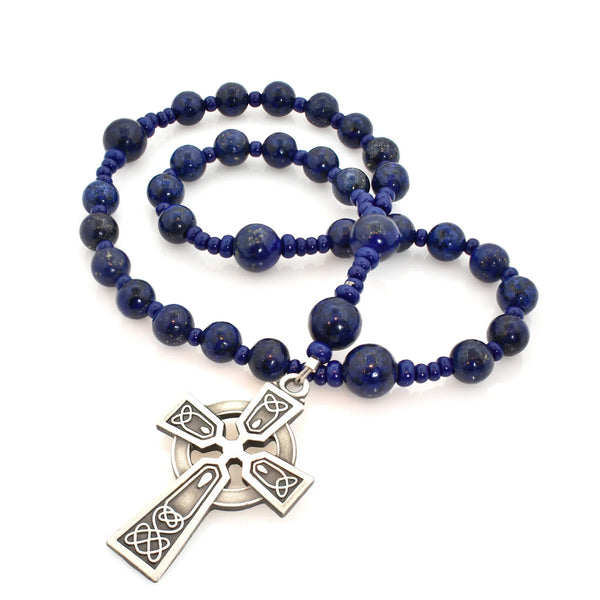 Full Circle Beads Lapis 33-Bead Celtic Prayer Beads LA4260