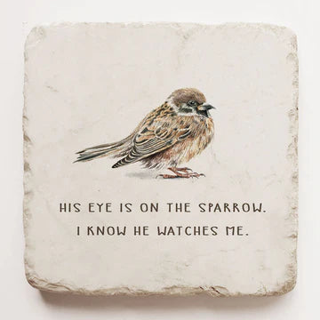 Twelve Stone Art-His eye is on the sparrow