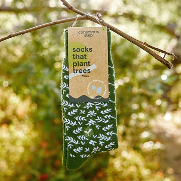 Conscious Step Socks That Plant Trees (green branches) | MEDIUM | MTRE008